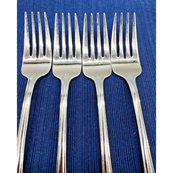 Reed and Barton Cortland Salad Glossy Stainless Flatware 7 inch Lot of 4 - Picture 3 of 7